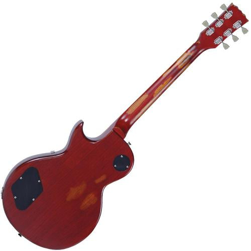 Vintage V100MRCS Icon Les Paul Distressed Cherry Sunburst sähkökitara - Aron Soitin