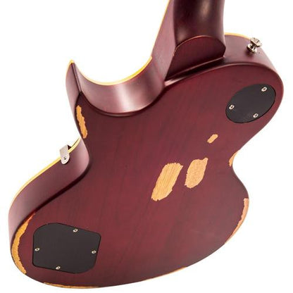 Vintage V100MRCS Icon Les Paul Distressed Cherry Sunburst sähkökitara - Aron Soitin