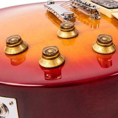 Vintage V100NBCSB ReIssued Les Paul Unbound Cherry Sunburst sähkökitara - Aron Soitin