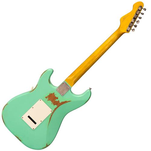 Vintage V6MRVG ICON Electric Guitar ~ Distressed Ventura Green - Aron Soitin