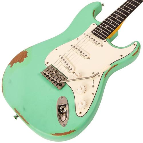 Vintage V6MRVG ICON Electric Guitar ~ Distressed Ventura Green - Aron Soitin