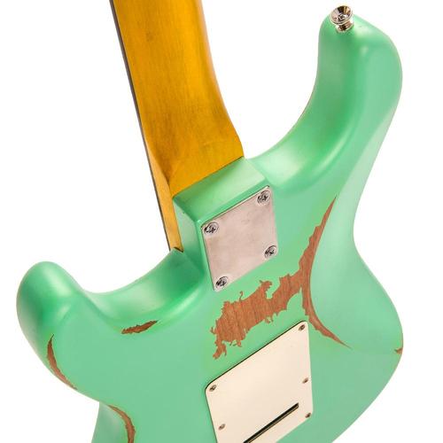 Vintage V6MRVG ICON Electric Guitar ~ Distressed Ventura Green - Aron Soitin