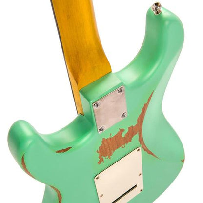 Vintage V6MRVG ICON Electric Guitar ~ Distressed Ventura Green - Aron Soitin