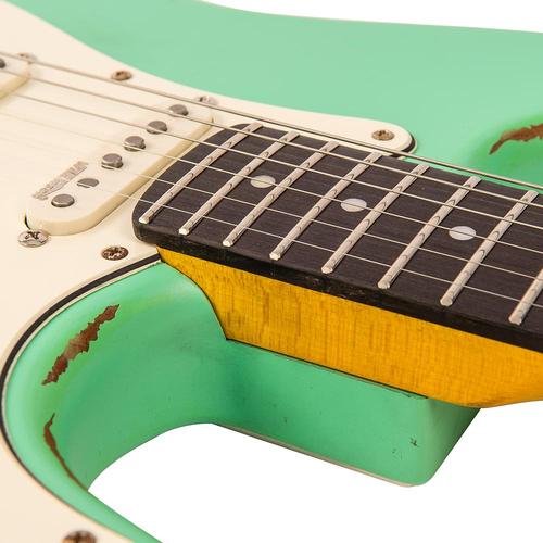 Vintage V6MRVG ICON Electric Guitar ~ Distressed Ventura Green - Aron Soitin