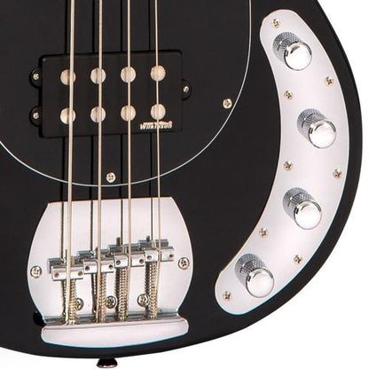 Vintage V964BLK ReIssued 4-String Active Bass ~ Black - Aron Soitin