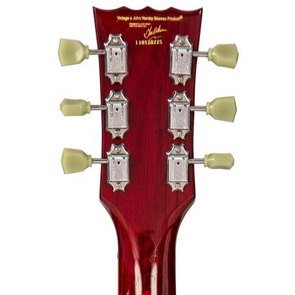 Vintage LVS6 ReIssued Electric Guitar ~ Left Hand Cherry Red - Aron Soitin