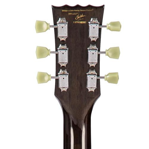 Vintage V100TBK ReIssued Les Paul Flamed Thru Black sähkökitara - Aron Soitin
