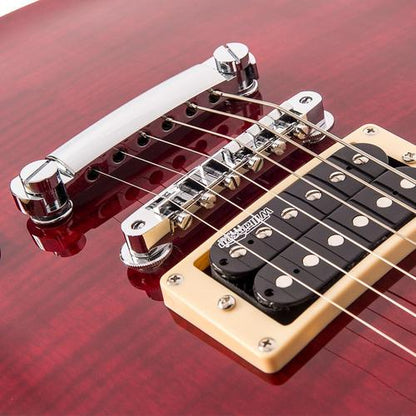 Vintage V100TWR ReIssued Les Paul Flamed Trans Wine Red sähkökitara - Aron Soitin