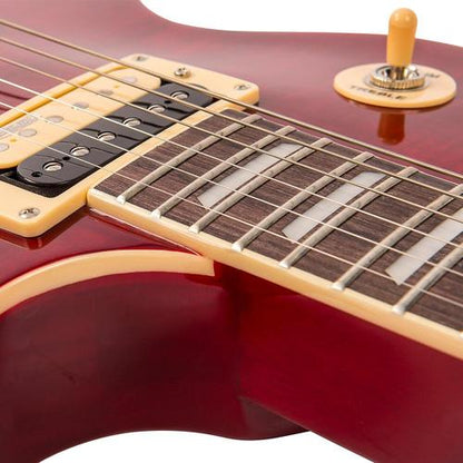 Vintage V100TWR ReIssued Les Paul Flamed Trans Wine Red sähkökitara - Aron Soitin