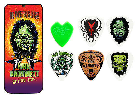 Dunlop Kirk Hammett soittolehdet tinalaatikossa - Aron Soitin