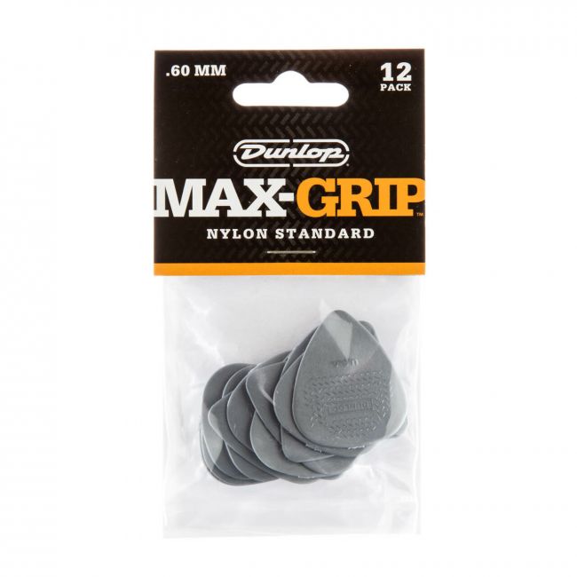 Dunlop Max-Grip Nylon Standard -plektrat 0.60mm, 12kpl - Aron Soitin