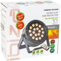 IBIZA LIGHT THINPAR-18X1RGB LED VALO - Aron Soitin